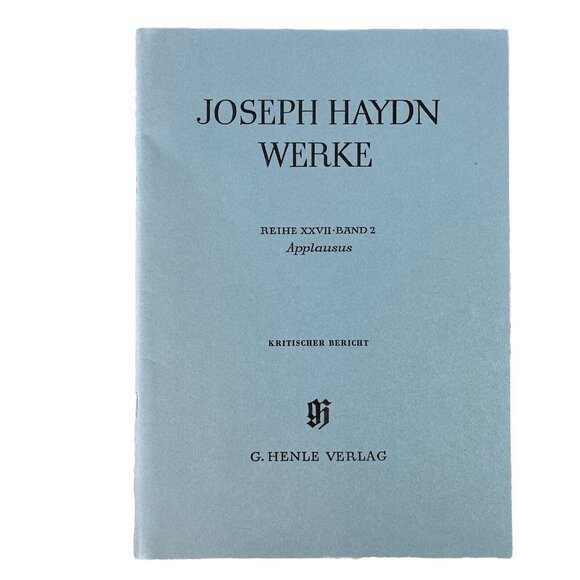 Other - Joseph Haydn Werke Reihe XXVII Band 2 Applause